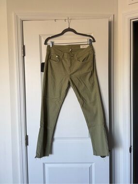 rag & bone Olive Green Ankle-Dre Jeans
